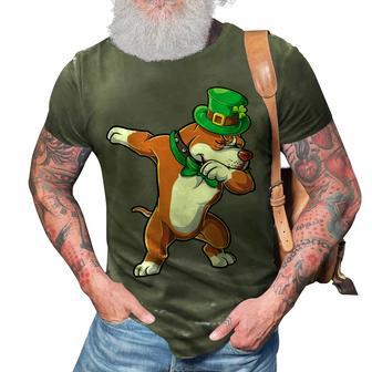 Dabbing Pit Bull St Patricks Day Men Women Leprechaun Dog T-Shirt 3D Print Casual Tshirt - Seseable