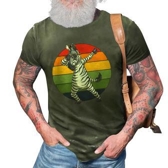 Dabbing Zebra Retro African Safari Zoo Animal 3D Print Casual Tshirt | Mazezy