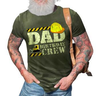 Dad Birthday Crew Construction Birthday Party Supplies 3D Print Casual Tshirt - Seseable