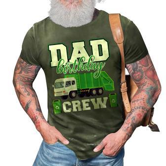 Dad Birthday Crew Garbage Truck Funny Family Birthday Party 3D Print Casual Tshirt - Seseable