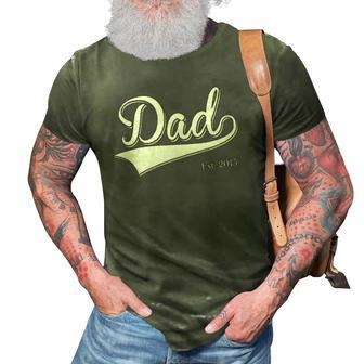 Dad Est 2015 Fathers Day Birthday Daddy Established 2015 3D Print Casual Tshirt | Mazezy