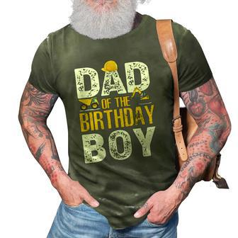 Dad Of The Bday Boy Construction Bday Party Hat Men 3D Print Casual Tshirt | Mazezy