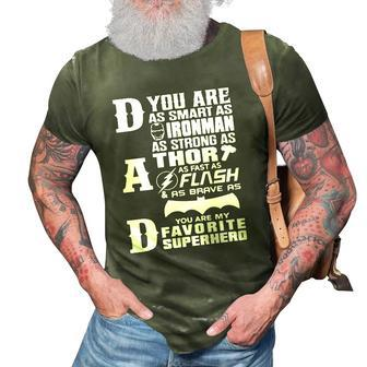 Dad - Superhero - Dad Gifts For Fathers Day Essential 3D Print Casual Tshirt | Mazezy