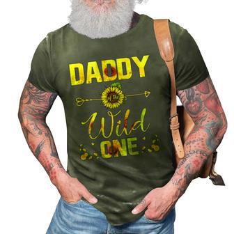 Daddy Of The Wild One Tee Birthday Sunflower Outfit 3D Print Casual Tshirt | Mazezy
