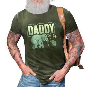 Daddy To Be Elephant Baby Shower Pregnancy Fathers Day 3D Print Casual Tshirt | Mazezy