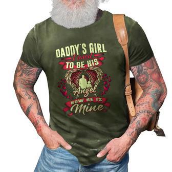 Daddys Girl I Used To Be His Angel Now He Is Mine 3D Print Casual Tshirt | Mazezy
