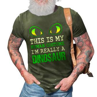 Dinosaur Halloween Costume Funny Cute Belly Men Women Kids 3D Print Casual Tshirt | Mazezy