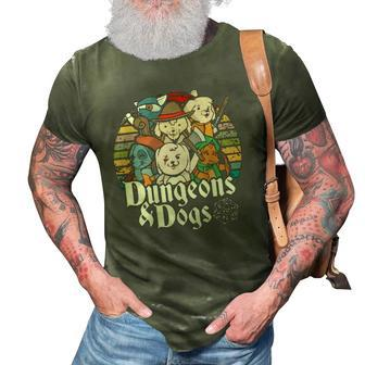 Dungeons And Dogs Retro Vintage Tabletop Gaming Geek Rpg 3D Print Casual Tshirt | Mazezy