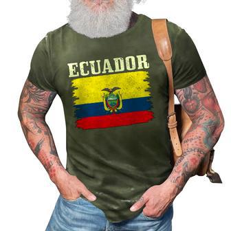 Ecuador Ecuadorian Flag Pride Roots 3D Print Casual Tshirt | Mazezy