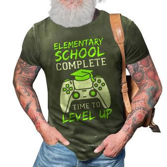 Elementary Complete Time To Level Up Kids Graduation 3D Print Casual Tshirt - Seseable