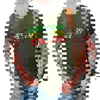 Ethiopia Ethiopian Flag Sports Lovers 3D Print Casual Tshirt | Mazezy