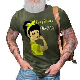 Ewings Sarcoma Warrior Strong Women Yellow Women Ewings Sarcoma Ewings Sarcoma Awareness 3D Print Casual Tshirt - Monsterry UK