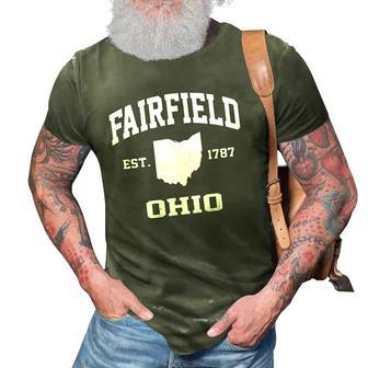 Fairfield Ohio Oh Vintage State Athletic Style 3D Print Casual Tshirt | Mazezy
