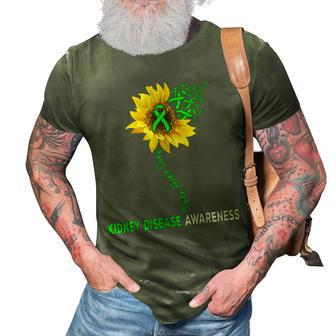 Faith Hope Cure Kidney Disease Sunflower Puzzle Pieces 3D Print Casual Tshirt - Seseable