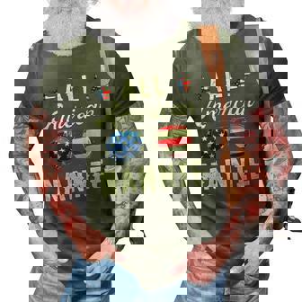 Family S All American Nannie Us 4Th Of July Patriotic 3D Print Casual Tshirt | Mazezy