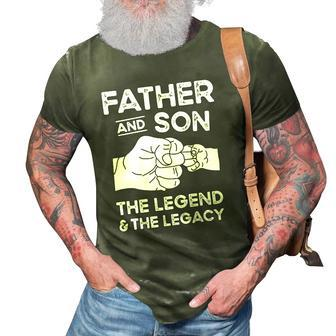 Father And Son The Legend And The Legacy Fist Bump Matching 3D Print Casual Tshirt | Mazezy