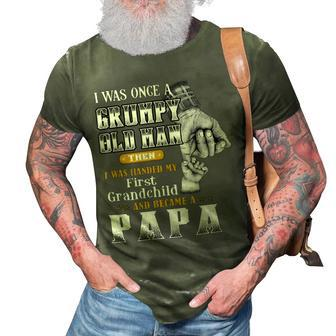 Father Grandpa I Was Handed My First Grandchild 72 Family Dad 3D Print Casual Tshirt - Monsterry DE