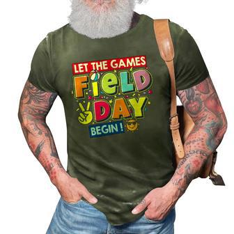Field Day Let The Games Begin Kids Teachers Field Day 2022 Smile Face 3D Print Casual Tshirt | Mazezy