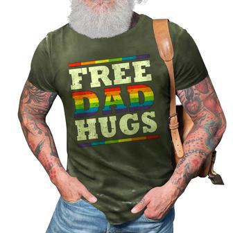 Free Dad Hugs Rainbow Lgbt Pride Fathers Day Gift 3D Print Casual Tshirt | Mazezy