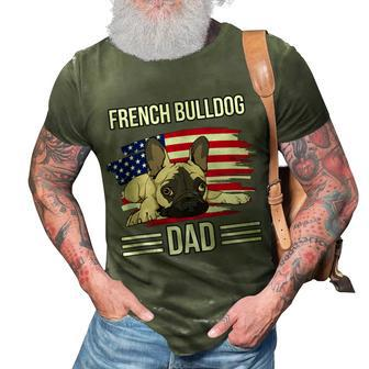 Frenchie Us Flag 4Th Of July Fathers Day French Bulldog Dad 3D Print Casual Tshirt - Seseable