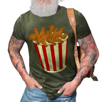 Fried Chicken Bucket Funny Fast Food Halloween Costume 3D Print Casual Tshirt - Seseable