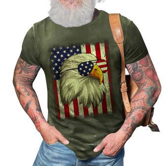 Funny 4Th Of July Usa Flag American Patriotic Eagle 3D Print Casual Tshirt - Seseable