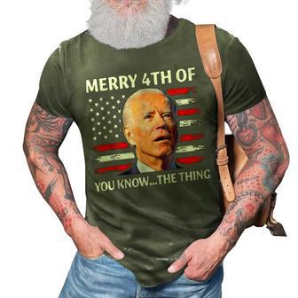 Funny Biden Confused Merry Happy 4Th Of You Know The Thing 3D Print Casual Tshirt | Mazezy