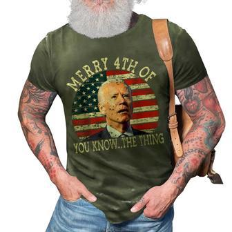 Funny Biden Dazed Merry 4Th Of You Know The Thing 3D Print Casual Tshirt | Mazezy