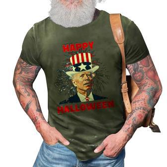 Funny Joe Biden Happy Halloween For Fourth Of July 3D Print Casual Tshirt | Mazezy