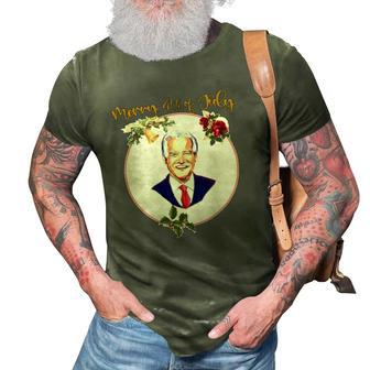 Funny Ugly Christmas Vintage Joe Biden Merry 4Th Of July 3D Print Casual Tshirt