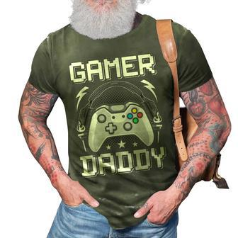 Gamer Daddy Video Gamer Gaming 3D Print Casual Tshirt - Seseable