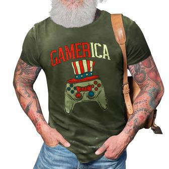 Gamerica Video Game Controller 4Th Of July Patriot Boys Men 3D Print Casual Tshirt | Mazezy