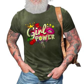 Girl Power Queen Vintage Retro 3D Print Casual Tshirt | Mazezy