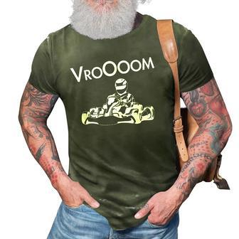 Go Kart Vroooom Go Kart Racing Driver 3D Print Casual Tshirt | Mazezy