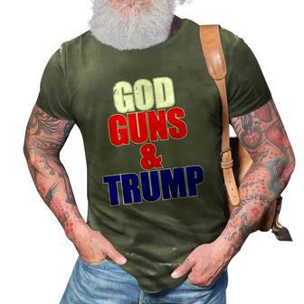 God Gun & Trump Vintage Christian 3D Print Casual Tshirt | Mazezy