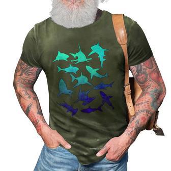 Great White Sharks Hammerhead Shark Lover Vintage Graphic 3D Print Casual Tshirt | Mazezy