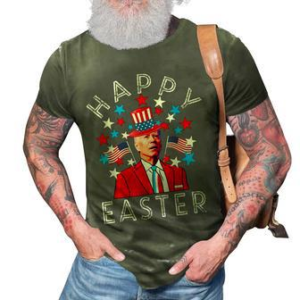 Happy Easter Joe Biden 4Th Of July Memorial Independence Day 3D Print Casual Tshirt - Seseable