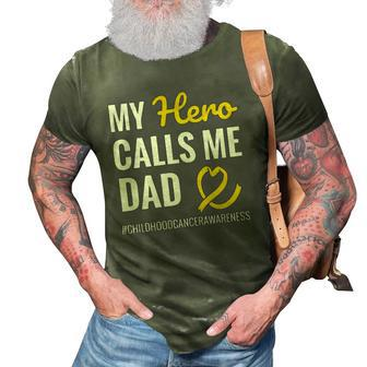 Hero Calls Me Dad Dipg Childhood Cancer Warrior 3D Print Casual Tshirt | Mazezy