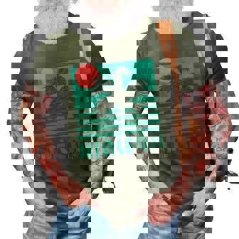 Hialeah Florida Vintage Souvenirs Palm Trees Beach 3D Print Casual Tshirt | Mazezy