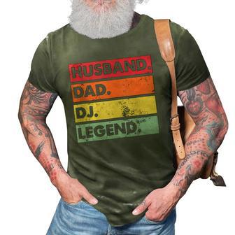 Husband Dad Dj Legend Funny Dj Disc Jockey Music Player 3D Print Casual Tshirt | Mazezy