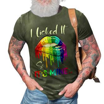 I Licked It So Its Mine Funny Lesbian Gay Pride Lgbt Flag 3D Print Casual Tshirt | Mazezy