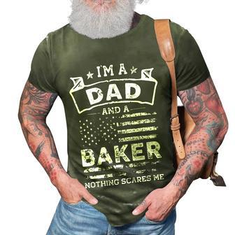Im A Dad And Baker Funny Fathers Day & 4Th Of July 3D Print Casual Tshirt - Seseable