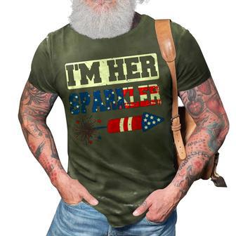 Im Her Sparkler 4Th Of July American Pride Matching Couple 3D Print Casual Tshirt - Seseable