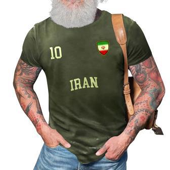 Iran 10 Iranian Flag Soccer Team Football 3D Print Casual Tshirt | Mazezy