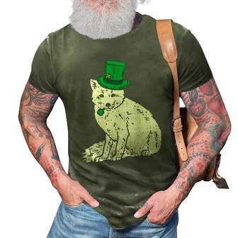 Irish Snow Arctic Fox Leprechaun Animal Cute St Patricks Day 3D Print Casual Tshirt | Mazezy
