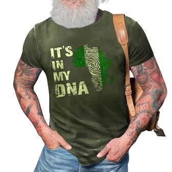 Its In My Dna Proud Nigeria Africa Usa Fingerprint 3D Print Casual Tshirt | Mazezy