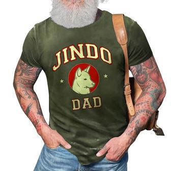 Jindo Dad Fathers Day Gift 3D Print Casual Tshirt | Mazezy