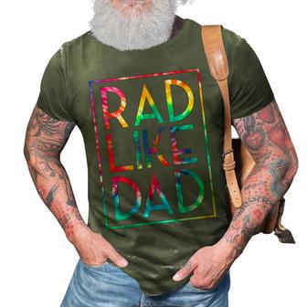 Kids Rad Like Dad Tie Dye Funny Fathers Day Toddler Boy Girl 3D Print Casual Tshirt - Seseable