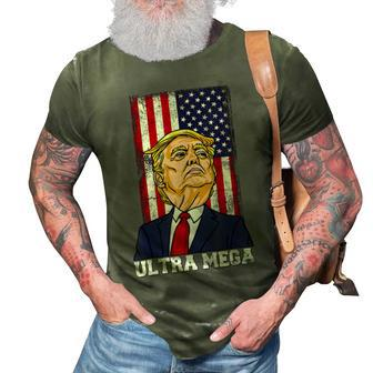 King Ultra Maga Trump Funny Fitted 3D Print Casual Tshirt - Monsterry