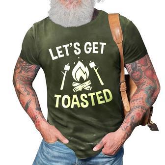 Lets Get Toasted Campfire Smores Marshmallows Camping 3D Print Casual Tshirt | Mazezy